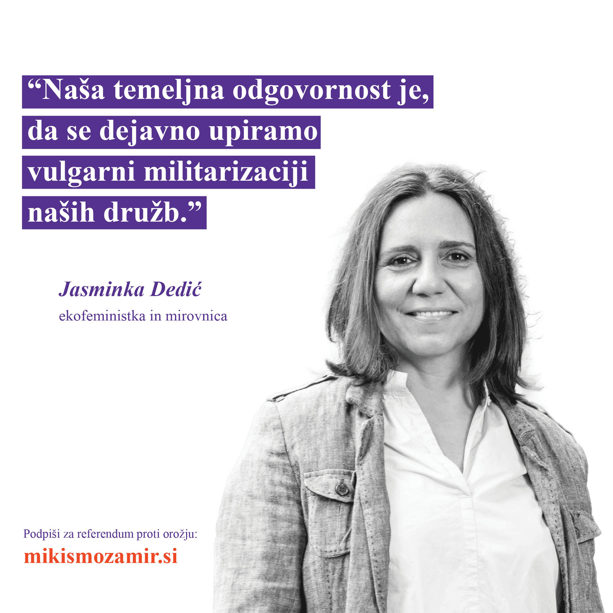 Izjava Jasminke Dedić