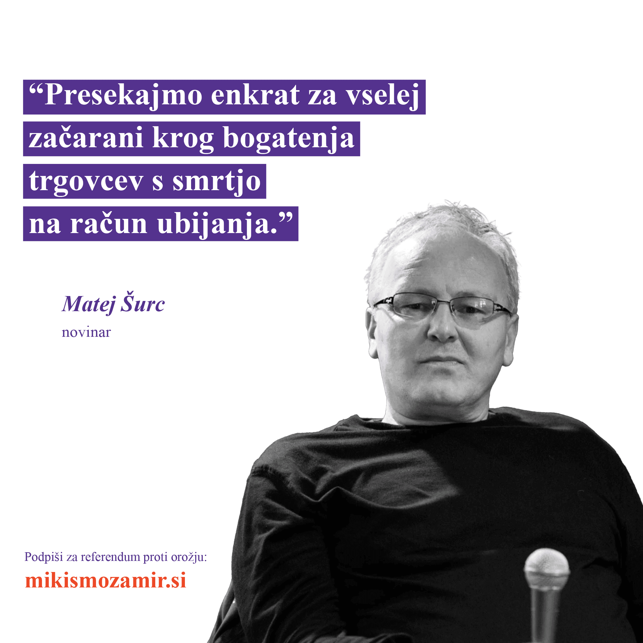 Izjava Mateja Šurca
