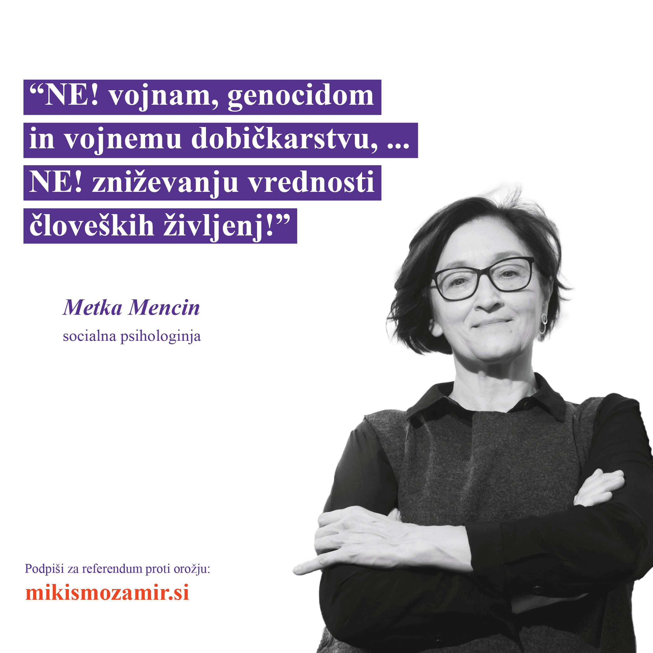 Izjava Metke Menčin