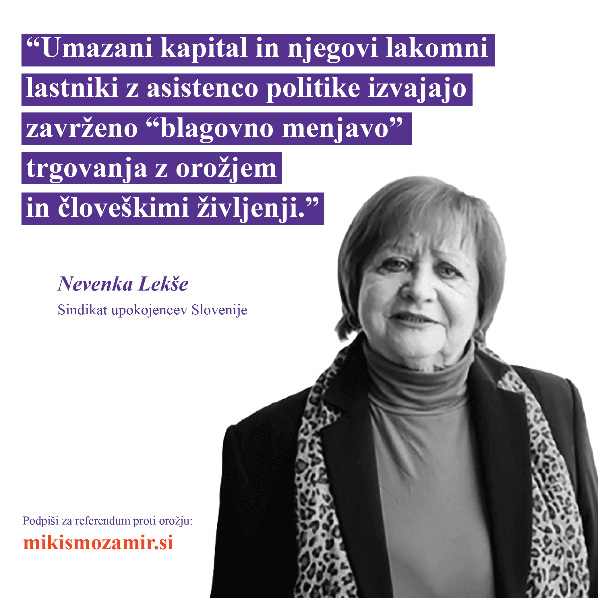 Izjava Nevenke Lekše